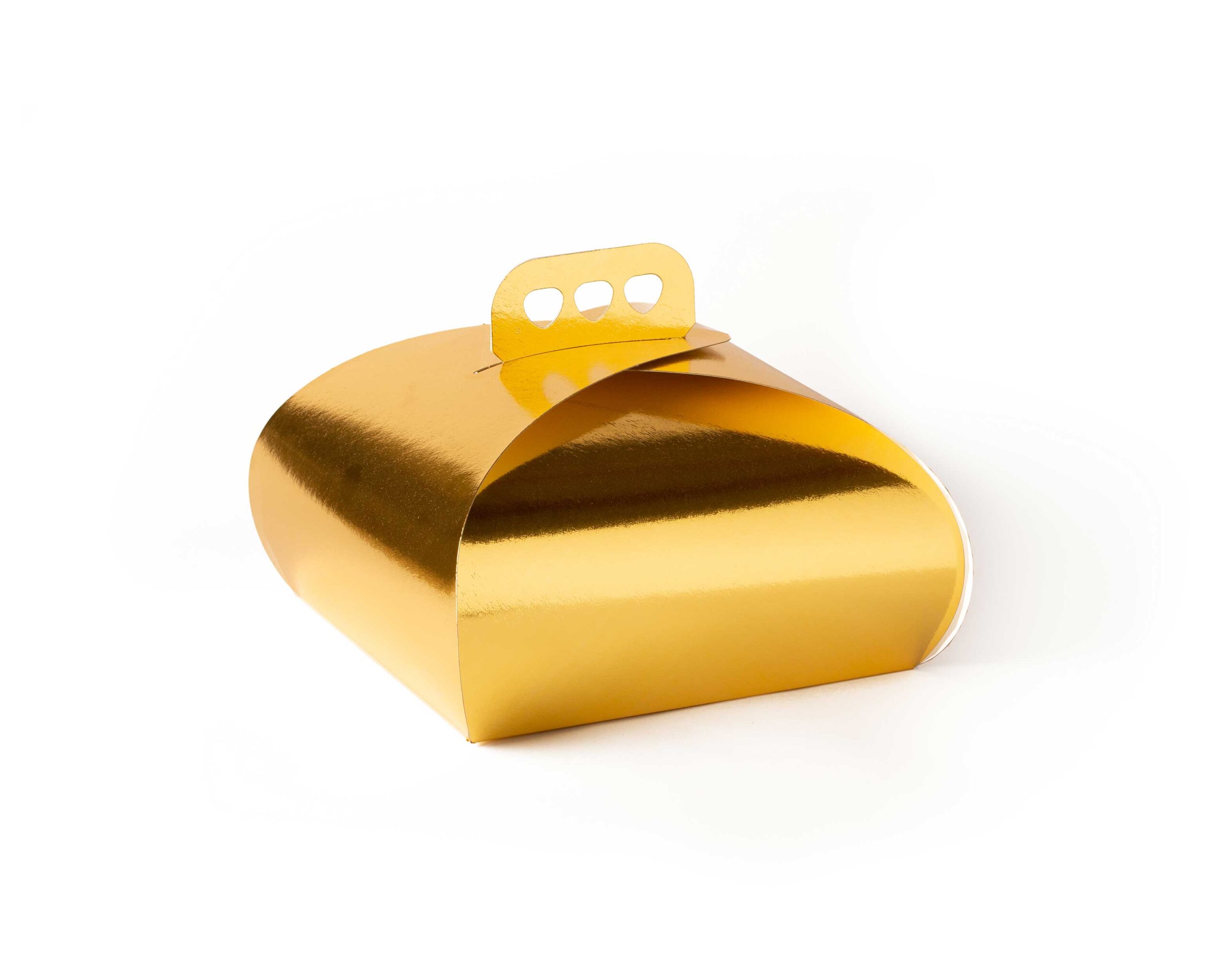 Cajas lazo de cartón metalizadas oro